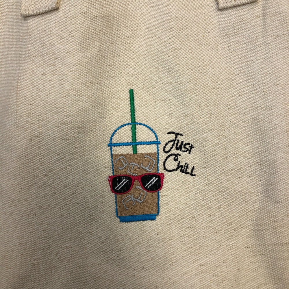 Hemp Tote Bag with Embroidery